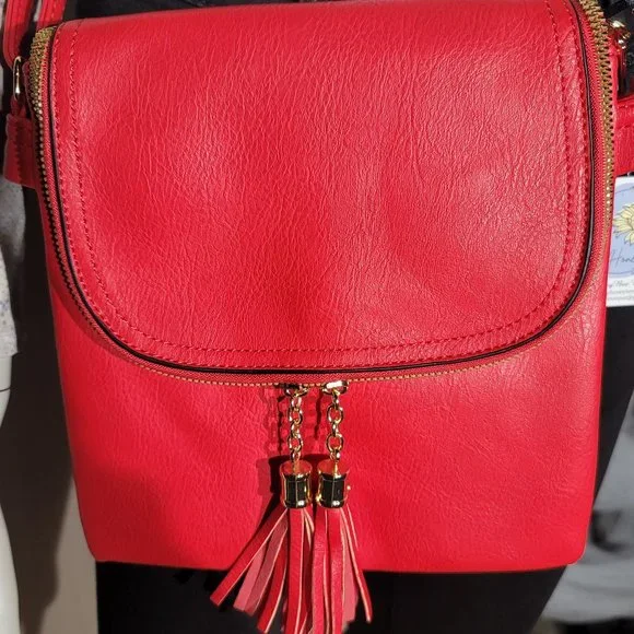 Red and Gold Crossbody Bag!! - Picture 2 of 8